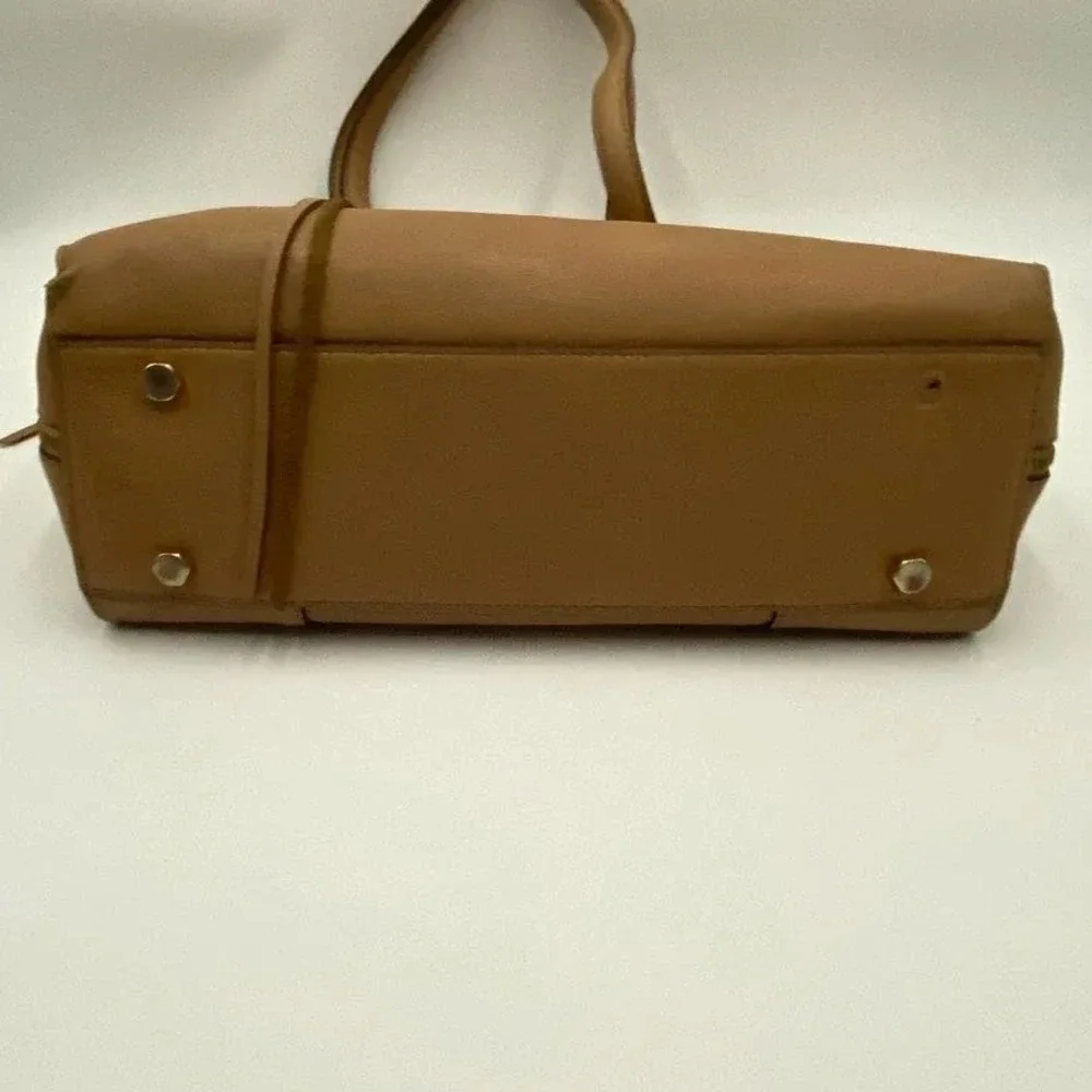 Rebecca Minkoff Tote Bag‎ Womens Tan Leather Zip Sides Shoulder Purse Handbag